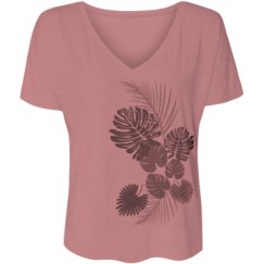 Ladies Flowy Slouchy V-Neck Tee