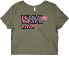 Ladies Slim Fit Crop Top Tee