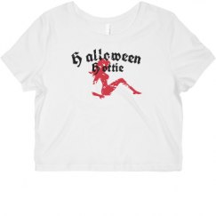 Ladies Slim Fit Crop Top Tee