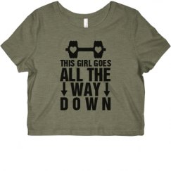 Ladies Slim Fit Crop Top Tee