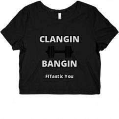 Ladies Slim Fit Crop Top Tee