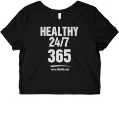 Ladies Slim Fit Crop Top Tee