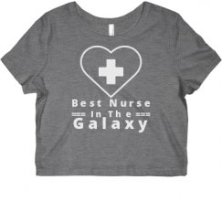 Ladies Slim Fit Crop Top Tee