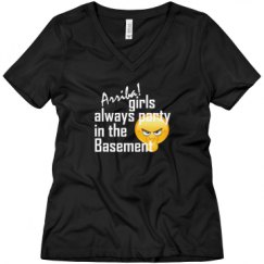 Ladies Relaxed Fit V-Neck Tee