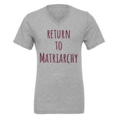 Unisex CVC Jersey V-Neck T-Shirt