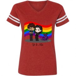 Ladies Relaxed Fit Vintage Sports Tee