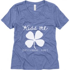 Ladies Relaxed Fit Super Soft Triblend V-Neck Tee