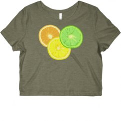 Ladies Slim Fit Crop Top Tee