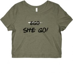 Ladies Slim Fit Crop Top Tee