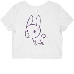 Ladies Slim Fit Crop Top Tee