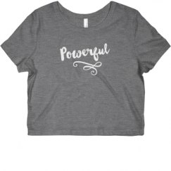 Ladies Slim Fit Crop Top Tee