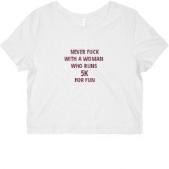 Ladies Slim Fit Crop Top Tee