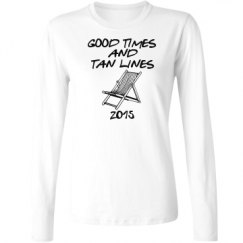 Ladies Relaxed Fit Basic Long Sleeve Tee