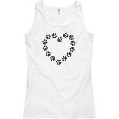 Paw print heart