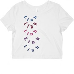 Ladies Slim Fit Crop Top Tee