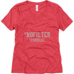 Ladies Relaxed Fit Super Soft Triblend V-Neck Tee