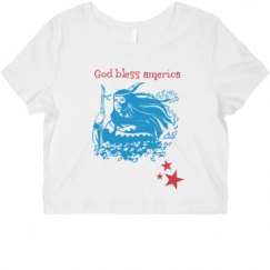 Ladies Slim Fit Crop Top Tee