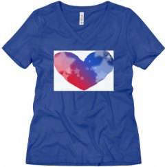 Ladies Relaxed Fit V-Neck Tee