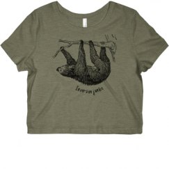 Ladies Slim Fit Crop Top Tee