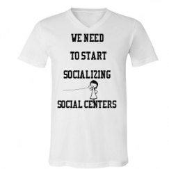 Unisex V-Neck Jersey Tee