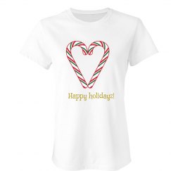 Candy cane holiday tshirt