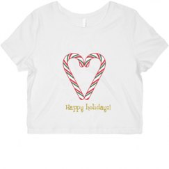 Ladies Slim Fit Crop Top Tee