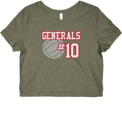 Ladies Slim Fit Crop Top Tee