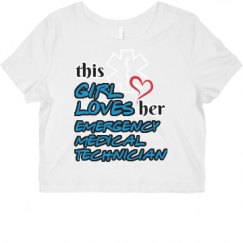 Ladies Slim Fit Crop Top Tee