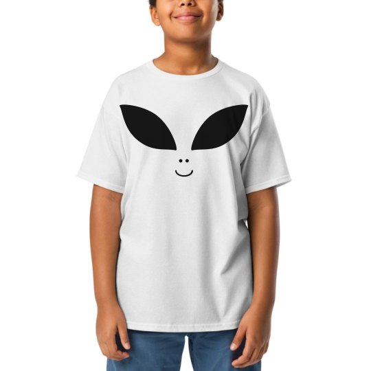 Alien face kids pink t shirt. 