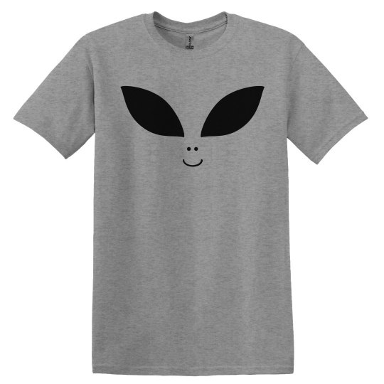 Alien face men's grey t shirt. 