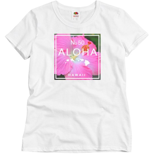 Aloha Hawaii Pink Hibiscus top