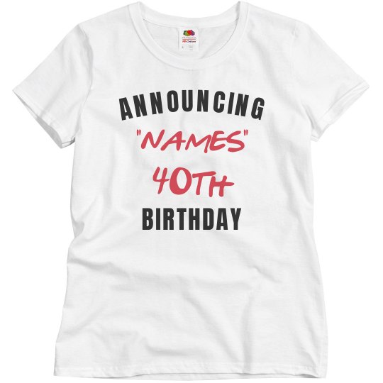 Announcing birthday Announcing birthday