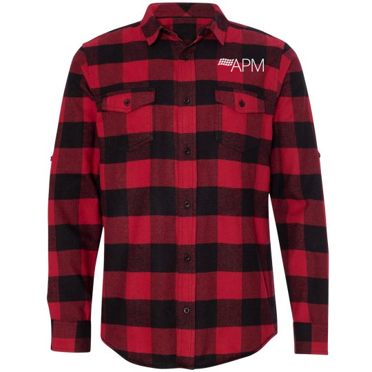 APM Unisex Long Sleeve Plaid Flannel Shirt