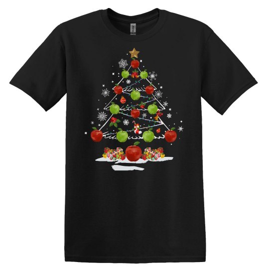 Apple Lover Cool Apple Christmas Tree Xmas Costume Apple Lover Cool Apple Christmas Tree Xmas Costume