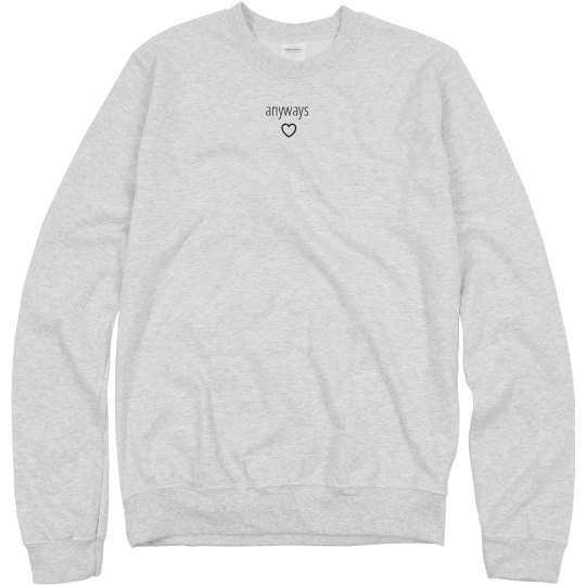 Ariana Grande inspired "anyways ♡" ash hoodie