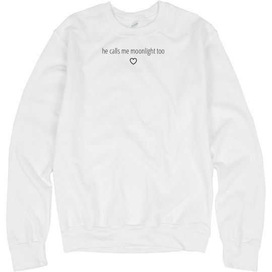 Ariana inspired "moonlight ♡" white crewneck