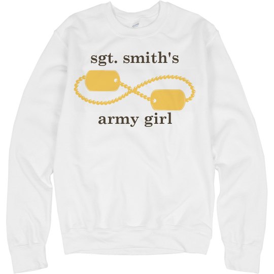 army girlfriend sweatshirt