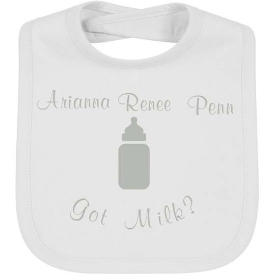 ARP got milk bib wht/slv