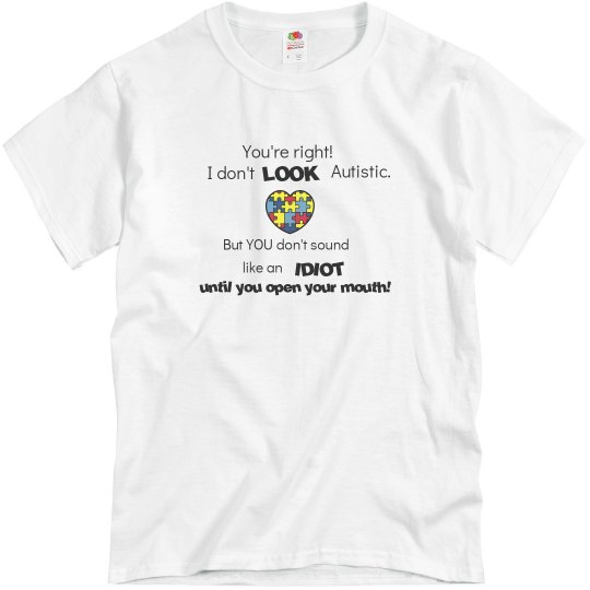 Autism - I Don't LOOK - grey.