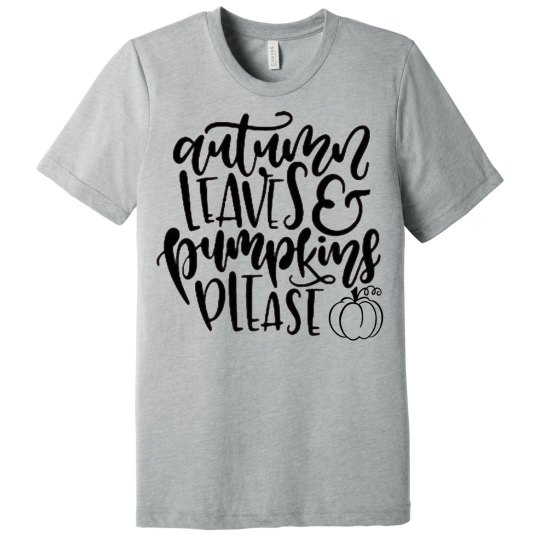 Autumn Leaves & Pumpkins Please Black