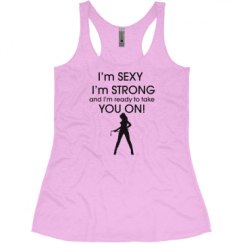 Ladies Slim Fit Super Soft Racerback Triblend Tank