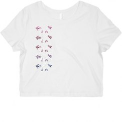 Ladies Slim Fit Crop Top Tee