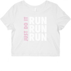 Ladies Slim Fit Crop Top Tee