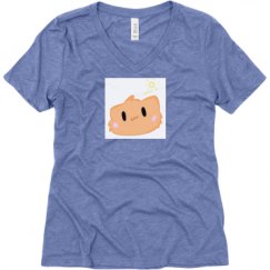 Ladies Relaxed Fit Super Soft Triblend V-Neck Tee