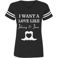 Ladies Relaxed Fit Vintage Sports Tee