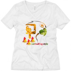 Ladies Relaxed Fit V-Neck Tee