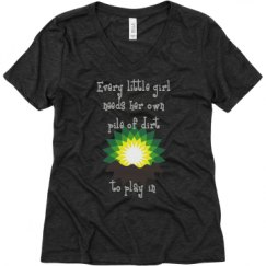 Ladies Relaxed Fit Super Soft Triblend V-Neck Tee