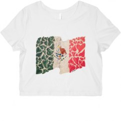 Ladies Slim Fit Crop Top Tee