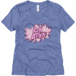 Ladies Relaxed Fit Super Soft Triblend V-Neck Tee