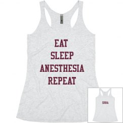 Women's Tank- EAT. SLEEP. ANESTHESIA. REPEAT